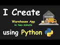 I CREATE WAREHOUSE APP IN 2 MIN USING PYTHON & LEARN PYTHON BY BUILDING SIMPLE PROJECTS