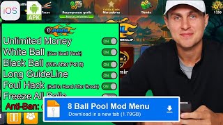 8 Ball Pool Mod APK | Mod Menu, Unlimited Money, Long Lines ✅ iOS \u0026 Android 2025 Tutorial