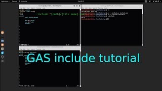 GAS x64 GNU Assembler include tutorial in Linux
