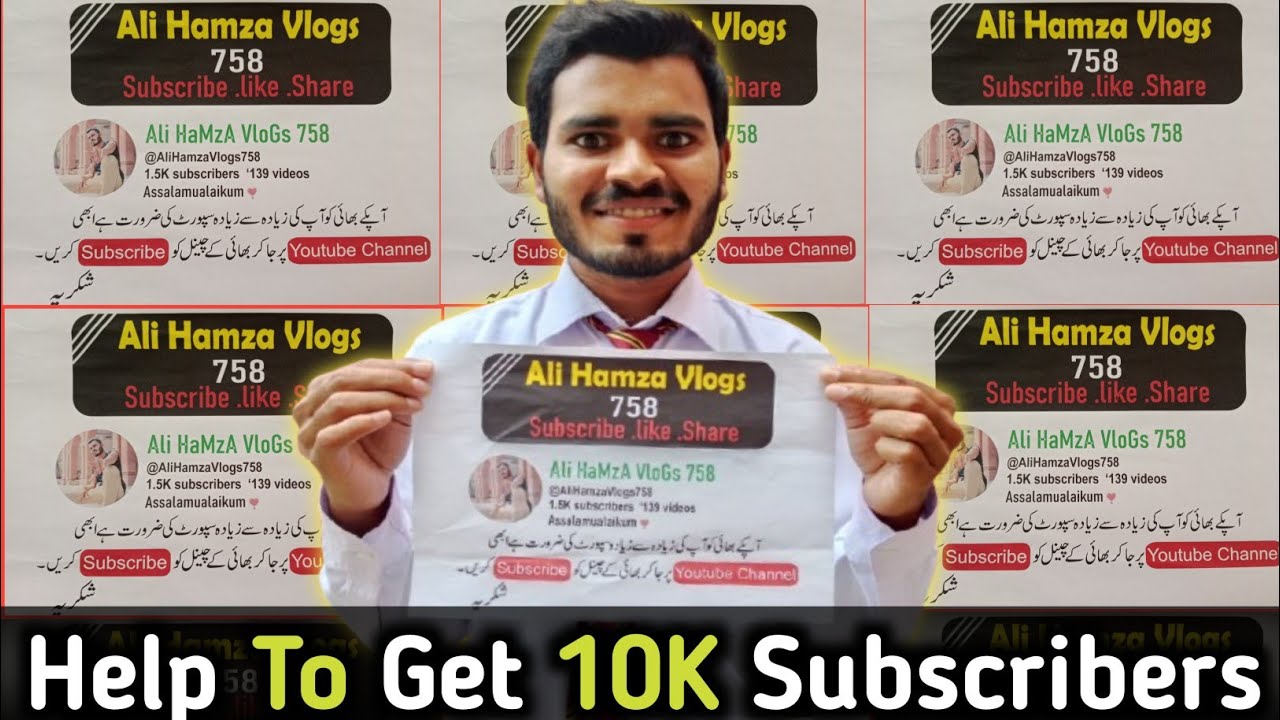 Help To Get 10k Subscribers On Youtube ёяшв Channel Promote With Sharing