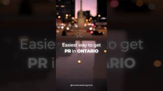 Easiest way to get PR in Ontario #ontario #canadapr #expressentry #internationalstudents #oinp