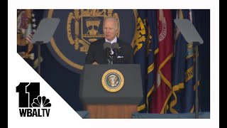 Raw: President Biden speaks at USNA Commissioning Ceremony