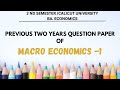 2nd semester|Macro economics-1 |Previous two years question paper/#baeconomics #calicutuniversity