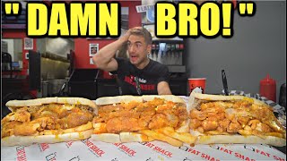 UNDEFEATED FAT BOY SANDWICH CHALLENGE | Legendary Fat Shack Sandwich Challenge RAW & Uncut