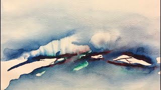 719 Wow! Landscape Abstract in Watercolour ~ Art By Susan King
