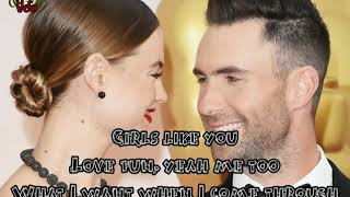 Girls Like You - Adam Levine ( Images), Maroon 5 - Lyrics Video HD