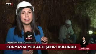 BİZANS DÖNEMİNE AİT YERALTI ŞEHRİNİN YENİ ODALARI İLK KEZ TRT 'DE