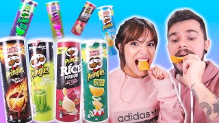 PROVAMOS TODOS os SABORES de PRINGLES do BRASIL e IMPORTADAS!!