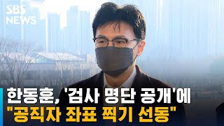 한동훈, '검사 명단 공개'에 \