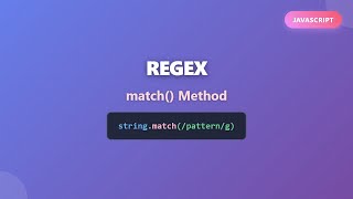 JavaScript Regex Tutorial: Mastering the match() Method for Pattern Matching 🚀