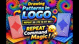 Drawing Patterns in LOGO 🔁 | Repeat Command Magic 🤯
