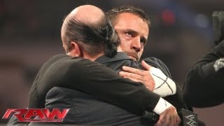 CM Punk and Paul Heyman embrace: Raw, June 24, 2013