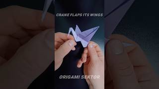 ORIGAMI CRANE EASY CRAFT TUTORIAL | DIY PAPER ORIGAMI CRANE FLAPS ITS WINGS