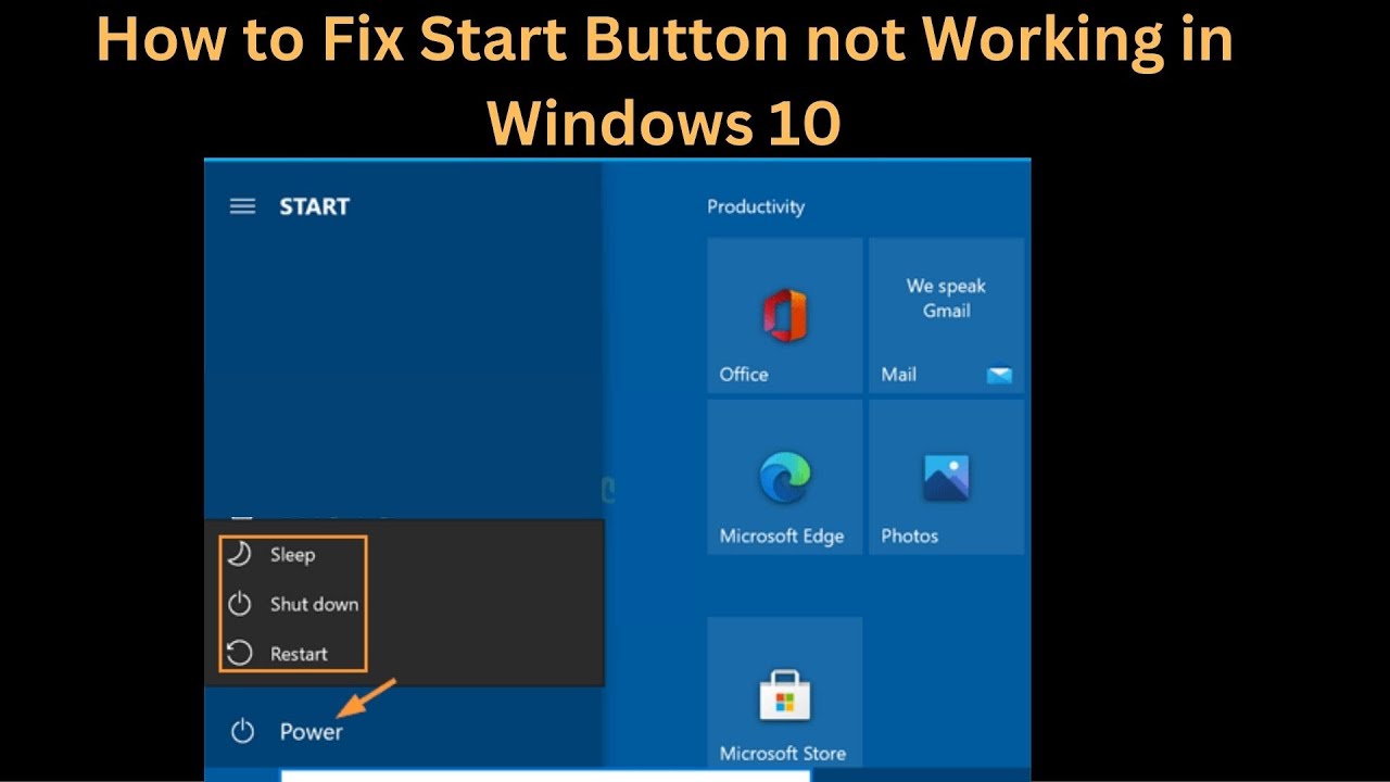 How To Fix Start Button Not Working In Windows 10 - YouTube