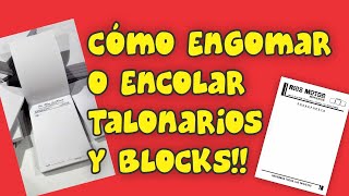 Como ENCOLAR o ENGOMAR talonarios - Como hacer un BLOCK de NOTAS - Fácil y Rápido en 2024! 📝