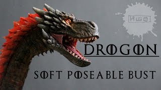 GOT Drogon poseable soft bust - by hikigane -