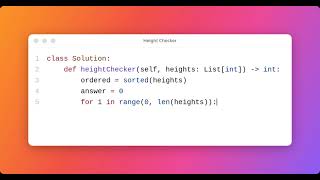 LeetCode 1051: Height Checker | Python Solution in 20 Seconds 🚀