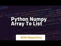 python numpy array to list