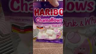 🌈HARIBO CHAMALLOWS PINK \u0026WHITE MARSHMALLOW #asmr #marshmallow #delicious #viral #shorts