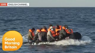 GMB Witnesses a Small Migrant Boat Making the Treacherous Channel Crossing | Good Morning Britain