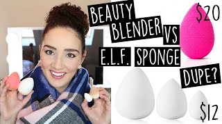 Beauty Blender vs e.l.f. Sponge Comparison Review - DUPE?!