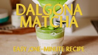 Dalgona Matcha Recipe with Oat Milk (super easy!)