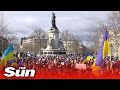 Hundreds march in Paris against Russia's war in Ukraine