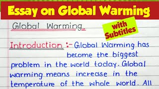 🌍 Global Warming Essay in English | Essay on Global Warming | Global Warming Paragraph 🌱