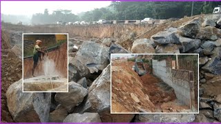 NH75 Narahari Stone Removal and Road Side Wall Work