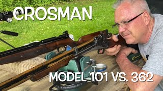 Crosman model 101 vs 362 anniversary edition 25 yard open sights