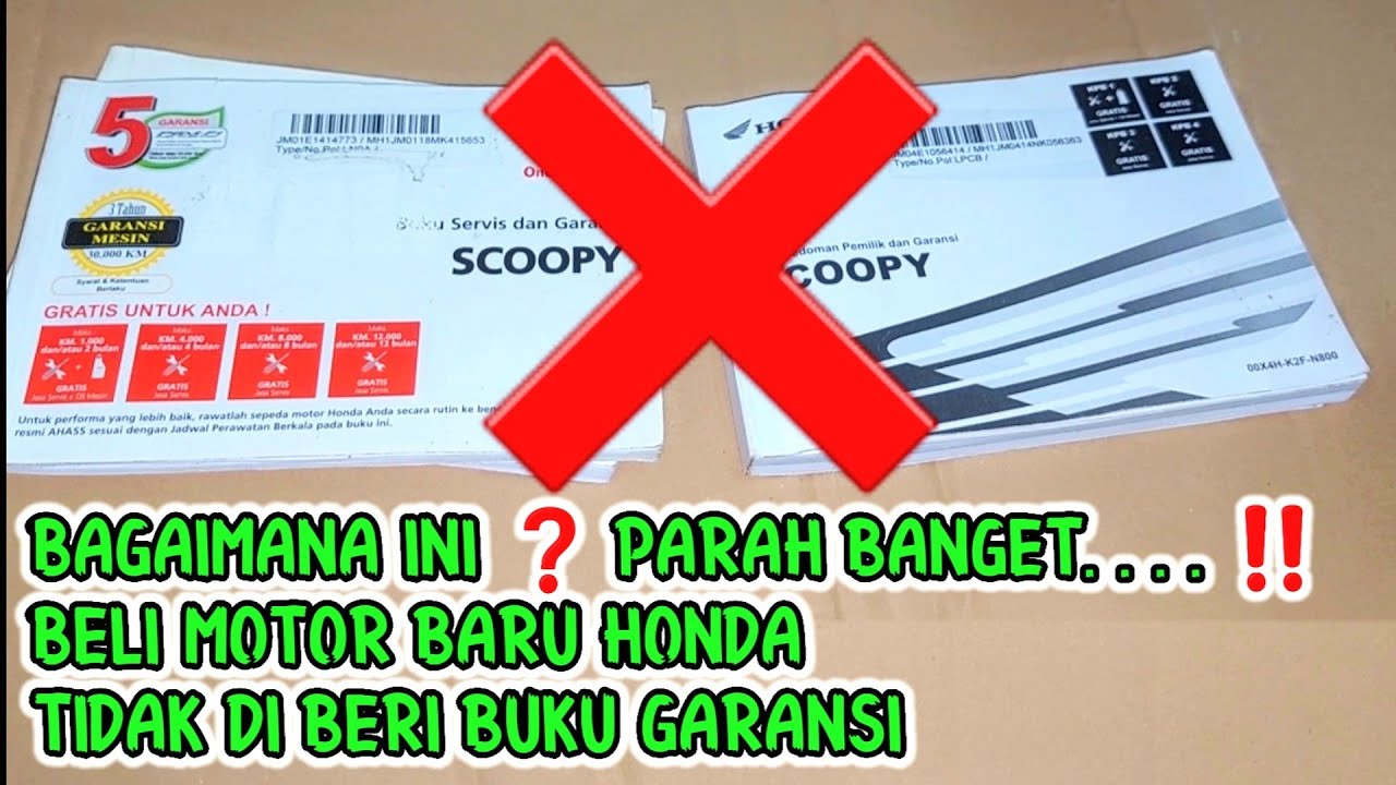 SERVIS GARANSI TANPA BUKU SERVIS|BELI MOTOR HONDA TIDAK DAPAT BUKU ...