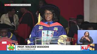 KU Vice Chancellor Prof. Waceke Wanjohi constitutes the graduation assembly as a congregation of KU