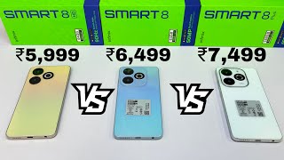 Infinix Smart 8 HD 🆚 Infinix Smart 8 🆚 Infinix Smart 8 Plus ⚡ Unboxing || Comparison ||