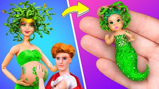 12 DIY Barbie Doll Hacks and Crafts / Medusa and Her Baby