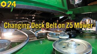 How to Remove & Install Deck Belt on John Deere Z5 Mower