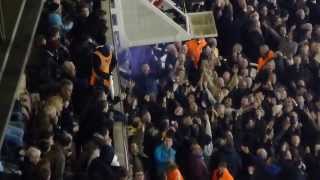 west ham vs chelsea chelsea fans celebrate Frank Lampards  goal 23/11/2013