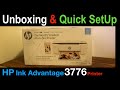 HP Ink Advantage 3776 SetUp, Unboxing & Review !!