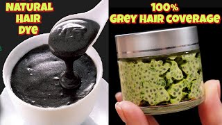 How To Make *Natural Black Hair dye powder*Convert Grey Hair to Black Hair, All age Black diy Remedy