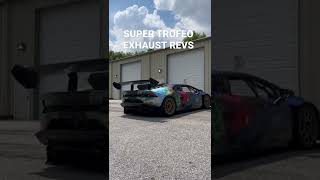 Lamborghini SUPER TROFEO RACECAR exhaust Revs! #shorts