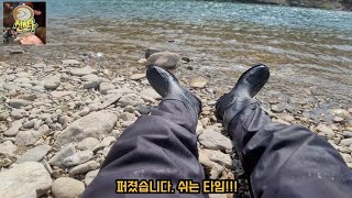 [신스타낚시브이로그]강풍을 뚫고 나온! 생명체?!~ 홍천강쏘가리 13번째도전.