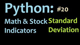 Python Standard Deviation part 1: Programming in Python, and Graphing in Matplotlib