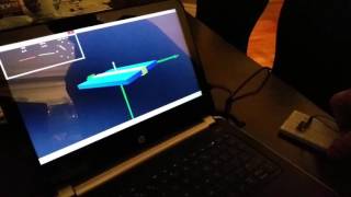 9DOF IMU using 3d representation on Python