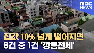 집값 10% 넘게 떨어지면 8건 중 1건 '깡통전세' (2023.01.05/12MBC뉴스)