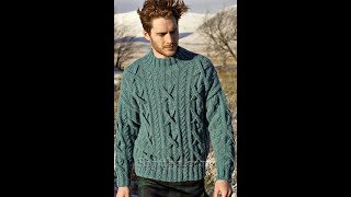 Модный Мужской Свитер Спицами - 2019 / Fashionable Men's Sweater Knitting