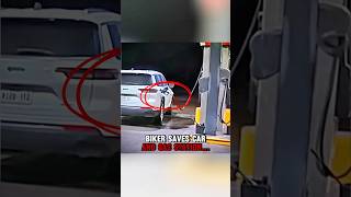 Biker SAVES Car and Gas Station‼️🤯