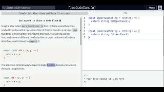 Lesson 21 | ES6 | Use export to Share a Code Block