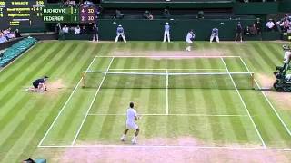 Djokovic v Federer sensational rally - Wimbledon 2014
