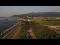 bird s eye view 富山県入善町と朝日町を分かつ小川 おがわ 河口左岸周遊