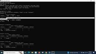 Describe table command in postgreSQL database List all tables - PostgreSQL pgAdmin SQL Shell psql