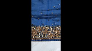 Thread Work With Jharkhan \u0026 French Cutdana Work on Pure Tussar Fabric